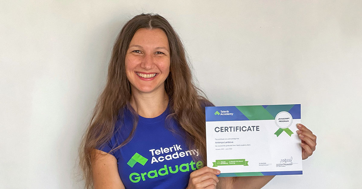 Antoniya-Lambova-Alpha JavaScript-Studying-Telerik-Academy-5-alumni-share-their-experience