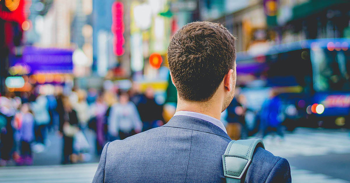 photo of a man in a suit ready to take the opportunity with telerik academy upskill salesforce commerce cloud program