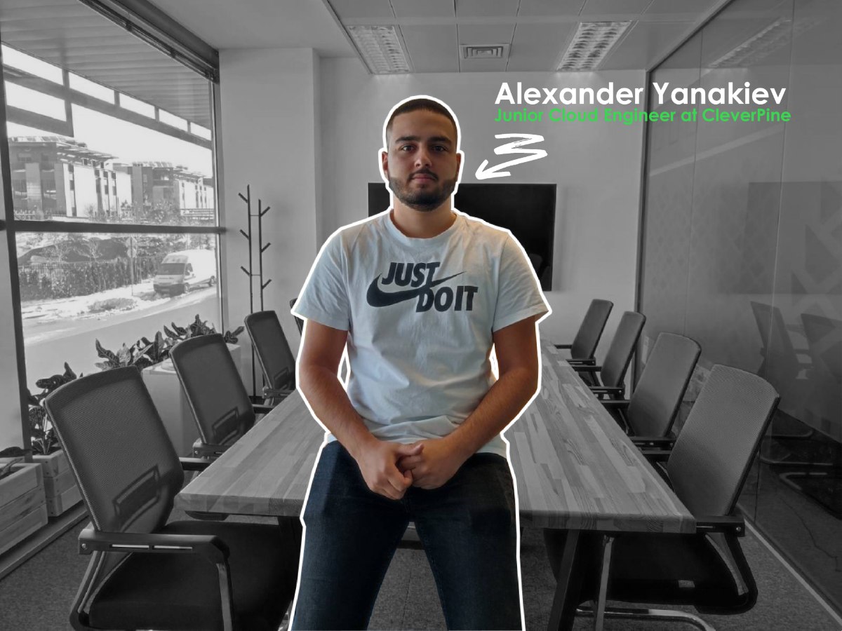 photo of alexander yanakiev a telerik academy alpha graduate now a junior cloud engineer at cleverpine